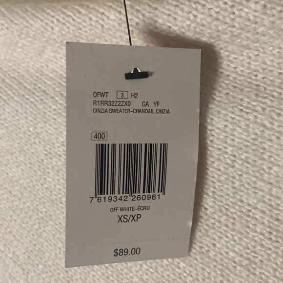 GUESS - Women’s Batwing Knit Sweater - Off White - Size US XS - Picture 3 of 5